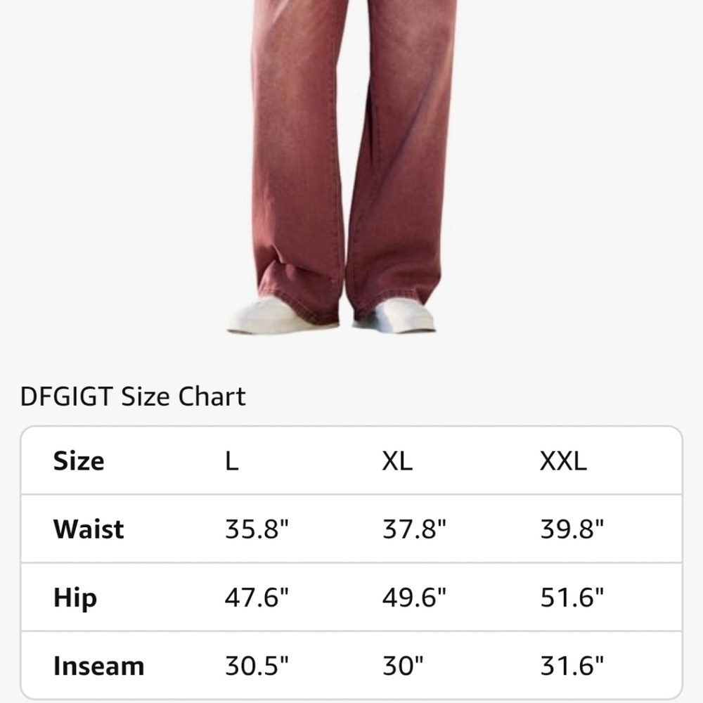 Mens Red Wide Leg Skater Jeans NWT - Picture 5 of 16